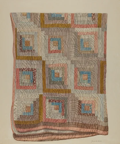 Patchwork Quilt by Alois E. Ulrich, index of american design, 1935-1942