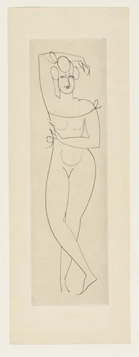 Female Nude, Standing from The Drypoints of Elie Nadelman by Elie Nadelman, print, 1951