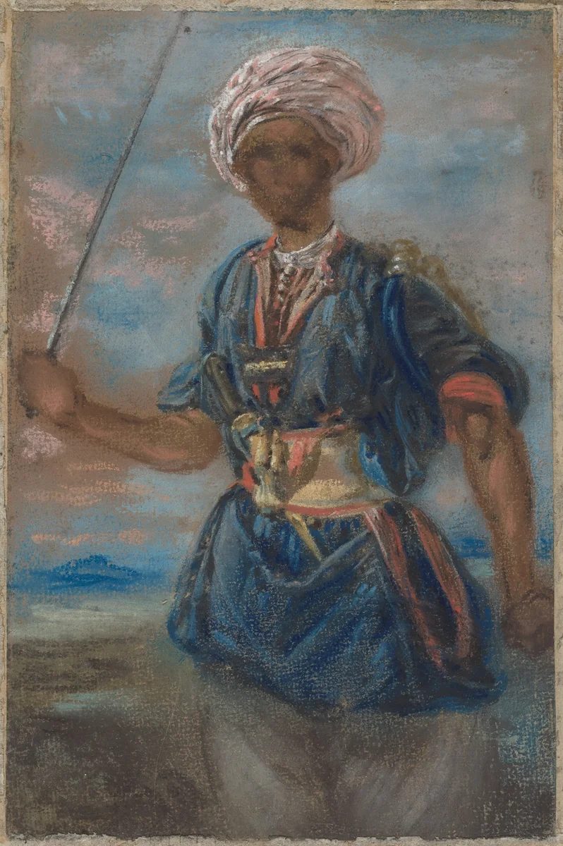A Turk by Jules-Robert Auguste, drawing, 1815-1817