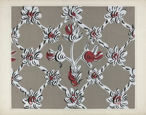 Hand Painted Wall (Detail) by Martin Partyka, index of american design, 1938