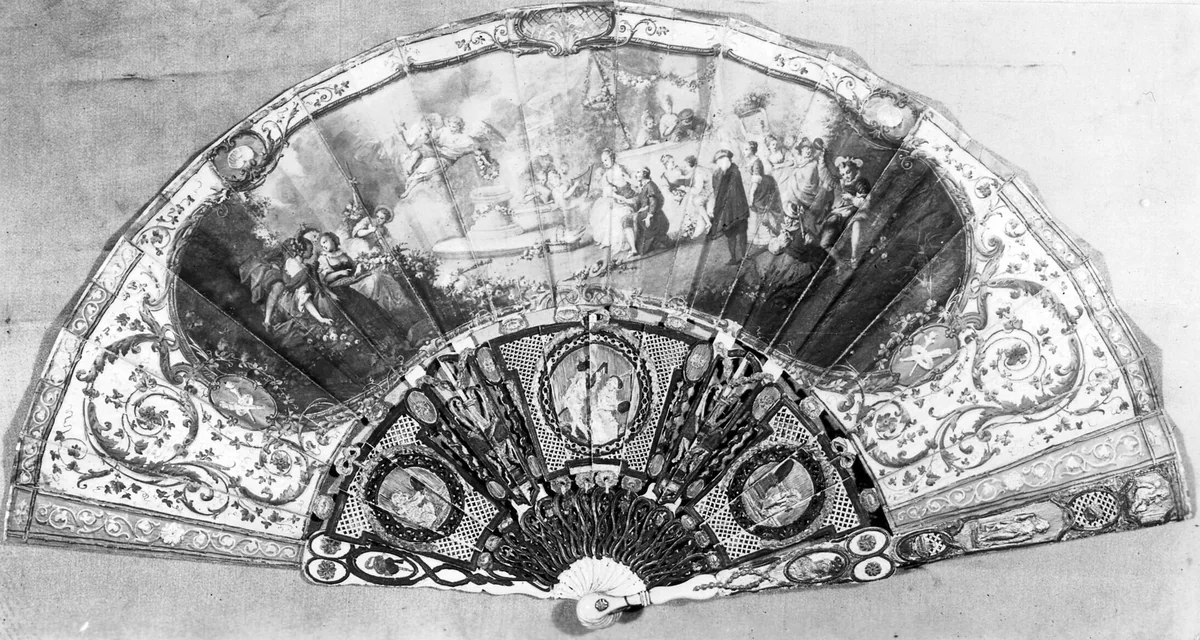Fan by France, textile, 1701-1800