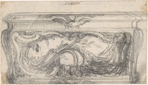 Design for a Snuff-Box by Hubert François Gravelot, drawing, 1710-1773