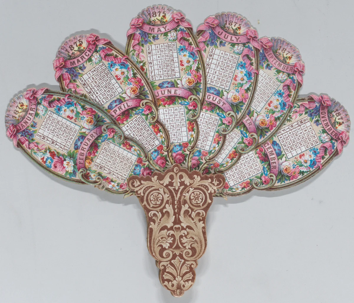 Valentine - Mechanical - elaborate fan by anonymous, other, 1875