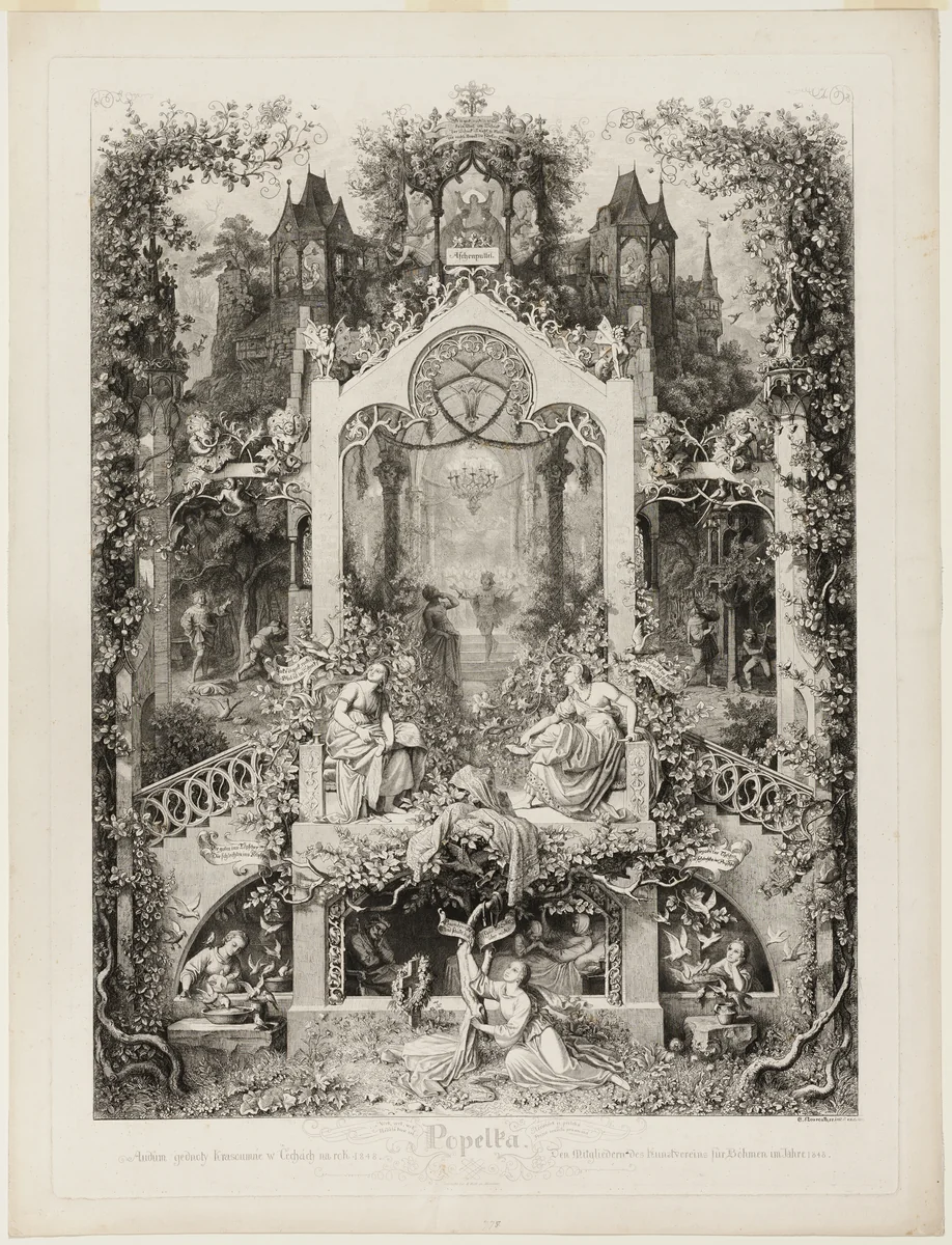 Cinderella by Eugen Napoleon Neureuther, print, 1848