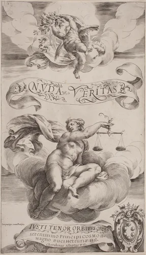 Truth and Justice by Cherubino Alberti, print, 1553-1615
