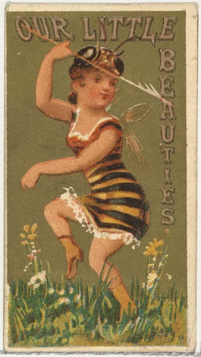 From the Girls and Children series (N58) promoting Our Little Beauties Cigarettes for Allen & Ginter brand tobacco products by Allen & Ginter, print, 1887