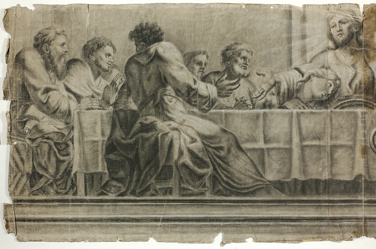 Last Supper by Albrecht Schmid, drawing, 1790-1899