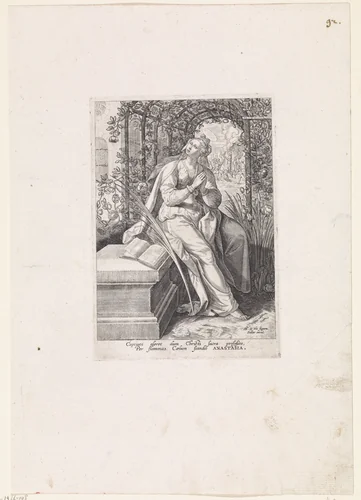 Heilige Anastasia by Unknown, print, 1583-1587