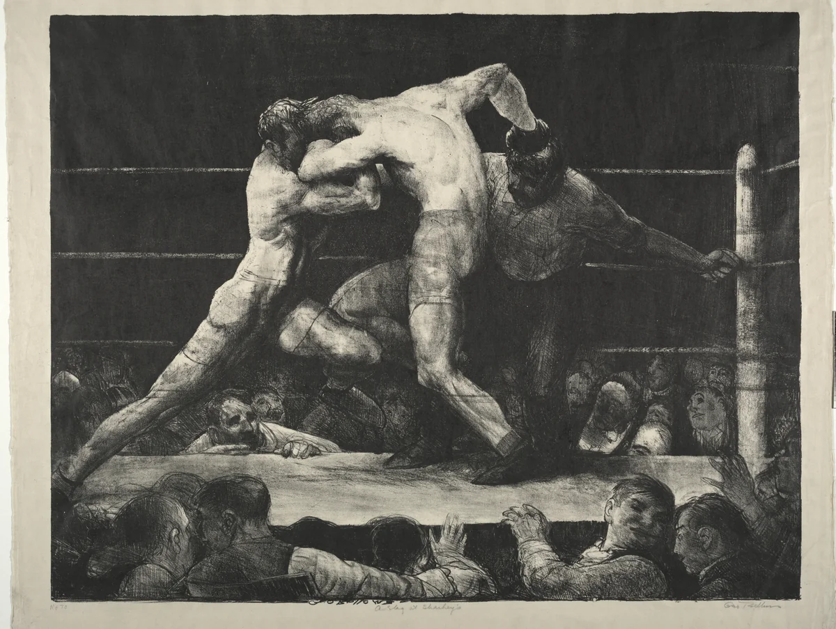 A Stag at Sharkey's by George Bellows, print, 1916