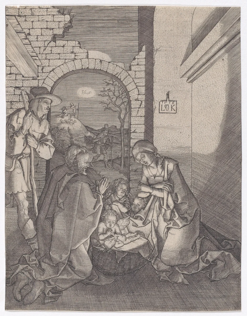 The Nativity by Ludwig Krug, print, 1516
