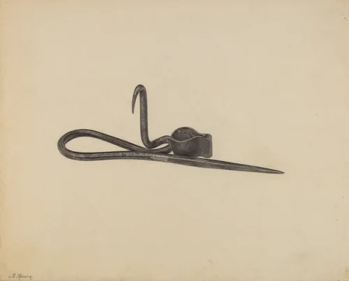 Miner's Candle Holder by Benjamin Resnick, index of american design, 1938