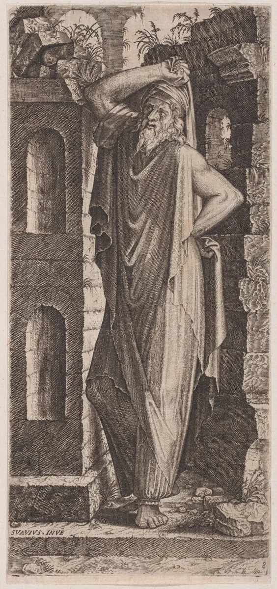 St. Philip (?), from "Christ, the Twelve Apostles and St. Paul" by Lambert Suavius, print, 1525-1576