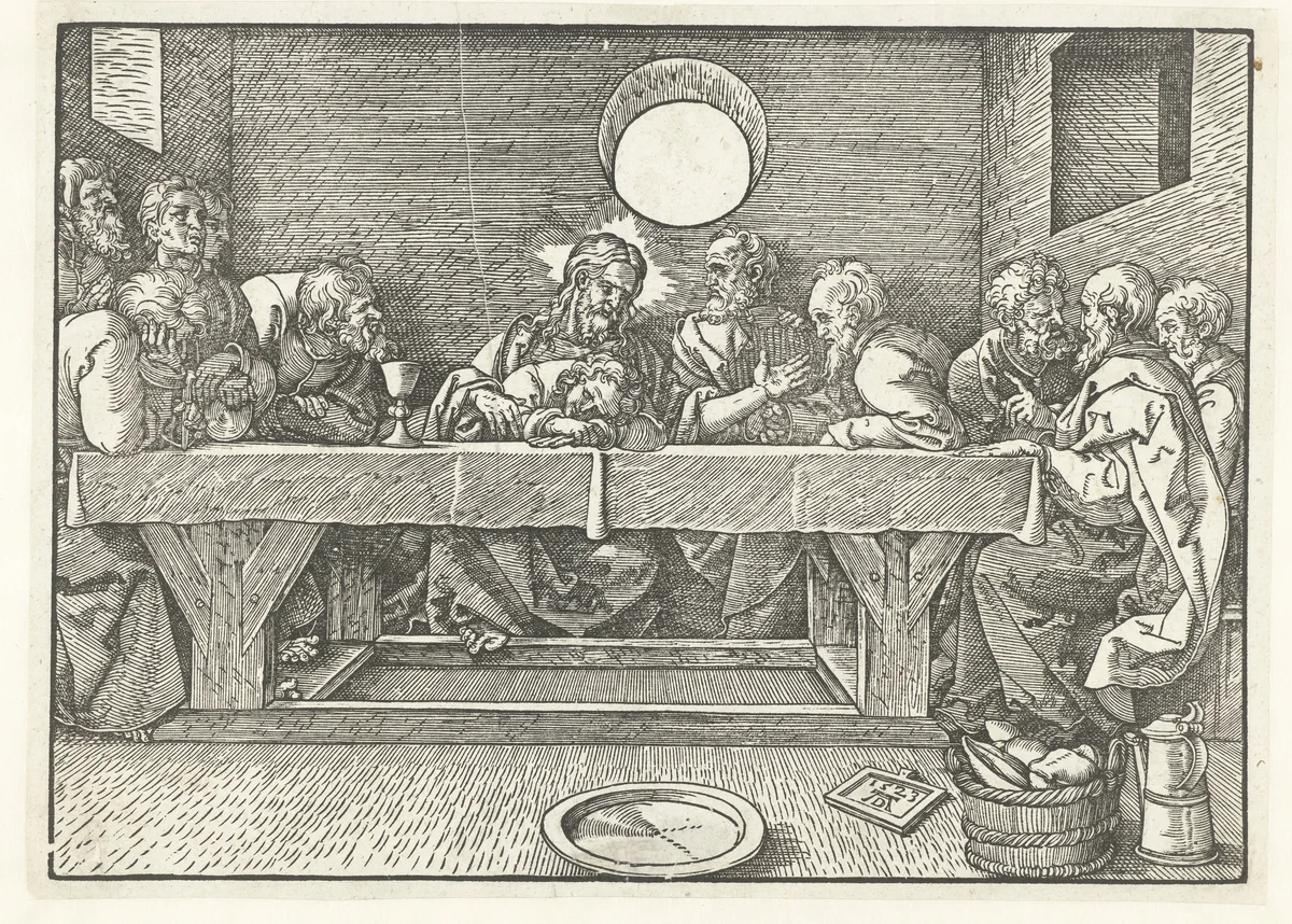 Laatste Avondmaal by anonymous, print, 1523
