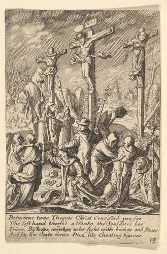 Crucifixion by Wenceslaus Hollar, print, 1644-1652