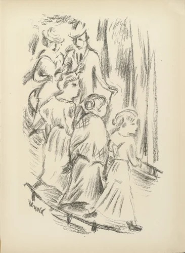 The Street (Die Straße) (plate 25) from the illustrated book Deutsche Graphiker der Gegenwart (German Printmakers of Our Time) by Max Unold, illustrated book, 1920