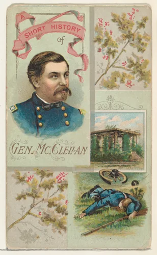A Short History: General George B. McClellan, from the Histories of Generals series (N114) issued by W. Duke, Sons & Co. to promote Honest Long Cut Smoking and Chewing Tobacco by W. Duke, Sons & Co., print, 1888