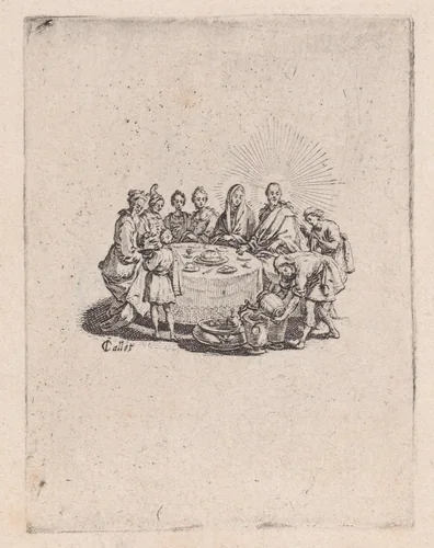 La Cêne (The Last Supper), from "Les Quatre Banquets" (The Four Feasts) by Jacques Callot, print, 1620-1630