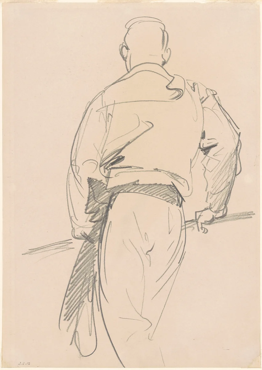 Gondolier, Venice by John Singer Sargent, drawing, 1912