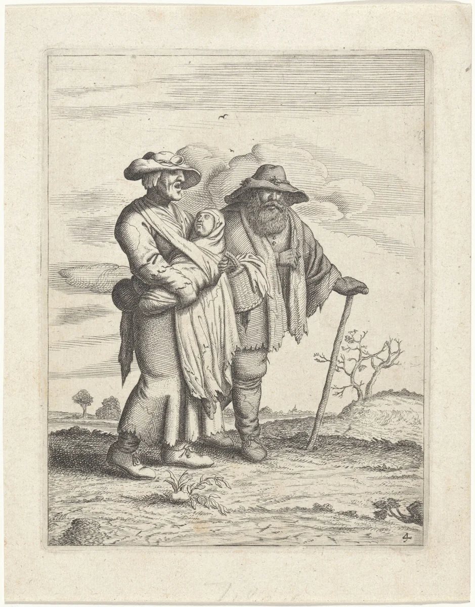 Boerengezin by Gerrit Lucasz van Schagen, print, 1656-1690