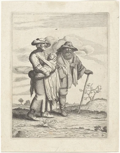 Boerengezin by Gerrit Lucasz van Schagen, print, 1656-1690