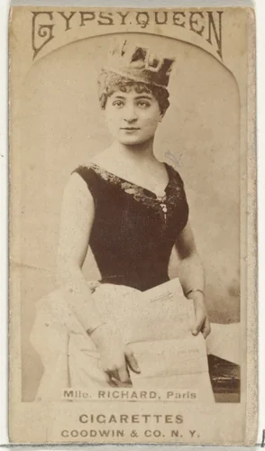 Mlle. Richard, Paris, from the Actors and Actresses series (N171) for Gypsy Queen Cigarettes by Goodwin & Company, photograph, 1886-1890