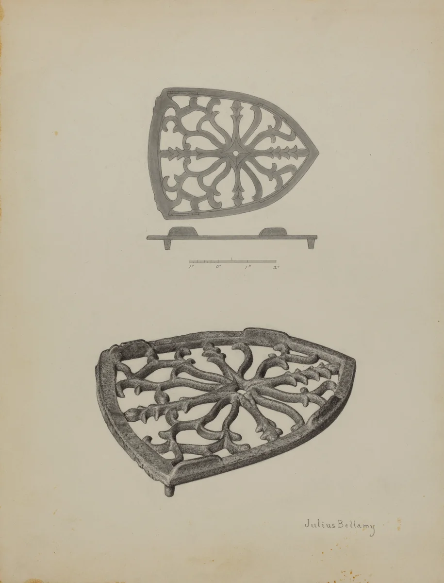 Flat Iron Holder by Julius Bellamy, index of american design, 1940