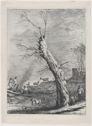 Winter, after a drawing completed in Saint-Chamond by Jean Jacques de Boissieu, print, 1795