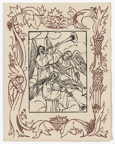 Plate (page 385) from Les Petites Fleurs de St. François (The Little Flowers of St. Francis) by Émile Bernard, illustrated book, 1928