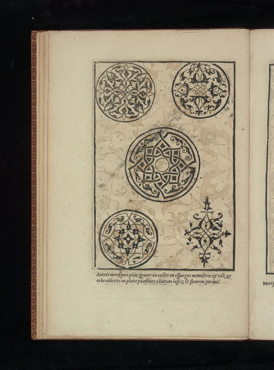 Livre de Moresques, page 3 (recto) by Francesco di Pellegrino, book, 1546