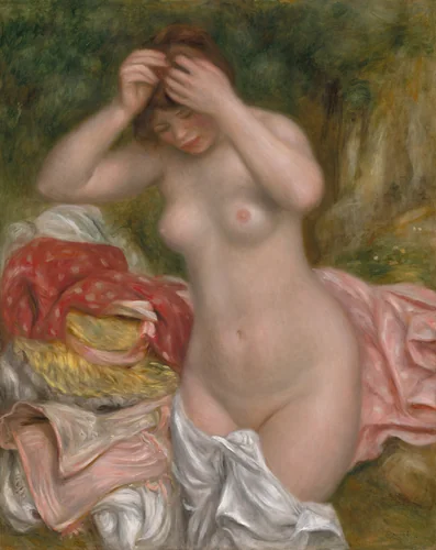 Bather Arranging Her Hair by Auguste Renoir, painting, 1893