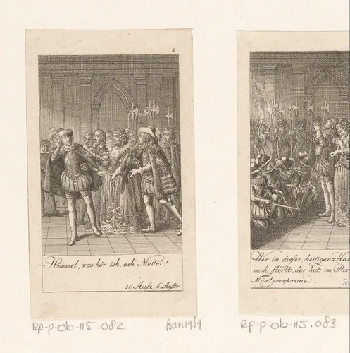 Karel IX hoort de bel luiden by Daniel Nikolaus Chodowiecki, print, 1790