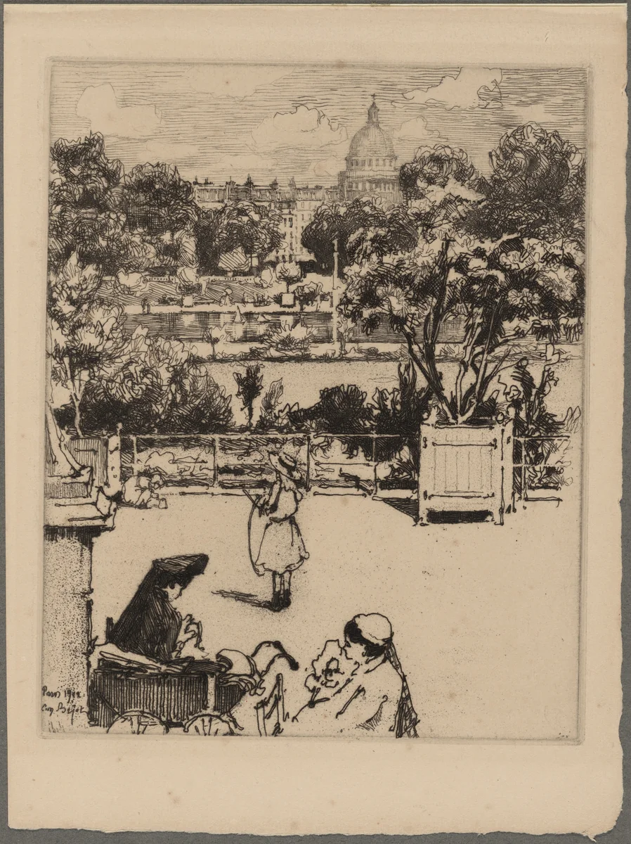 Le Luxembourg by Eugène Béjot, print, 1903