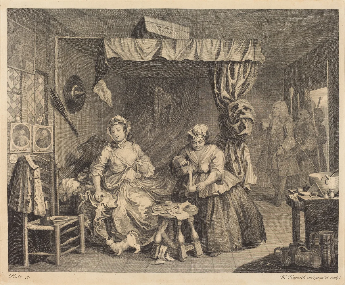 A Harlot's Progress: pl.3 by William Hogarth, print, 1732