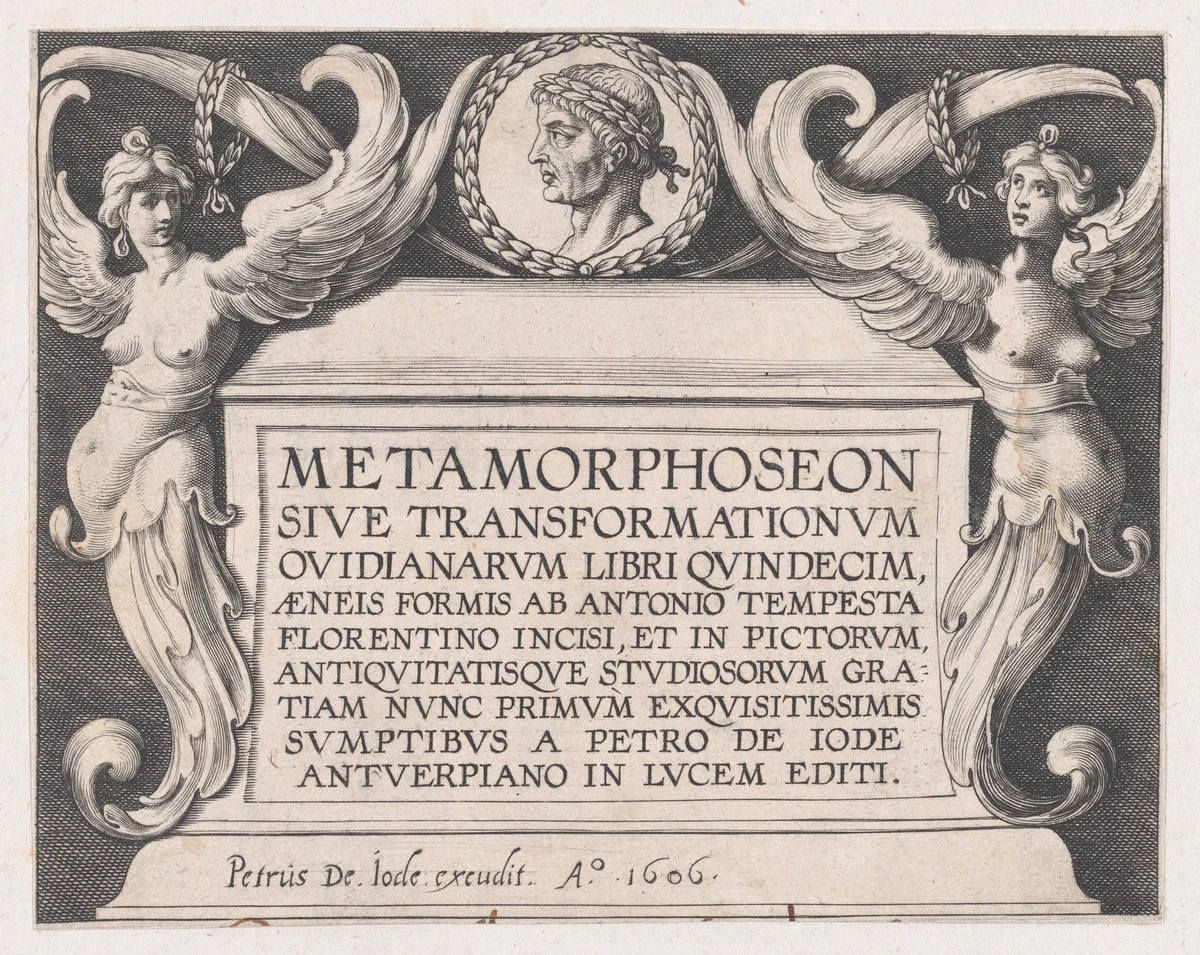 Titlepage to Ovid's 'Metamorphoses' by Antonio Tempesta, print, 1606