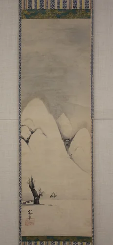 Winter Landscape by Kano Sansetsu (狩野山雪), painting, 1626-1650