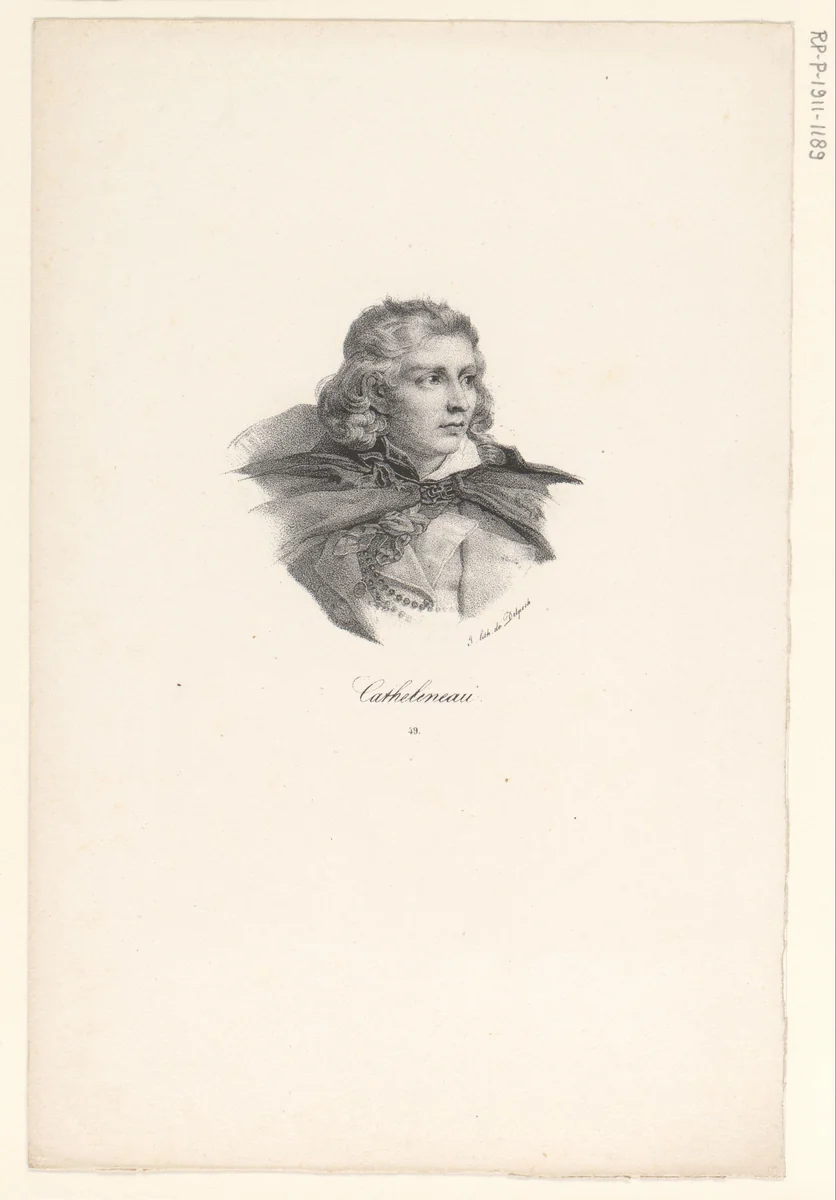 Portret van Jacques Cathelineau by anonymous, print, 1818-1842