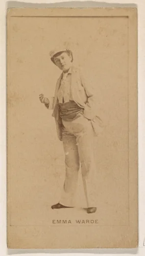 Emma Warde, from the Actresses series (N245) issued by Kinney Brothers to promote Sweet Caporal Cigarettes by Kinney Brothers Tobacco Company, photograph, 1890