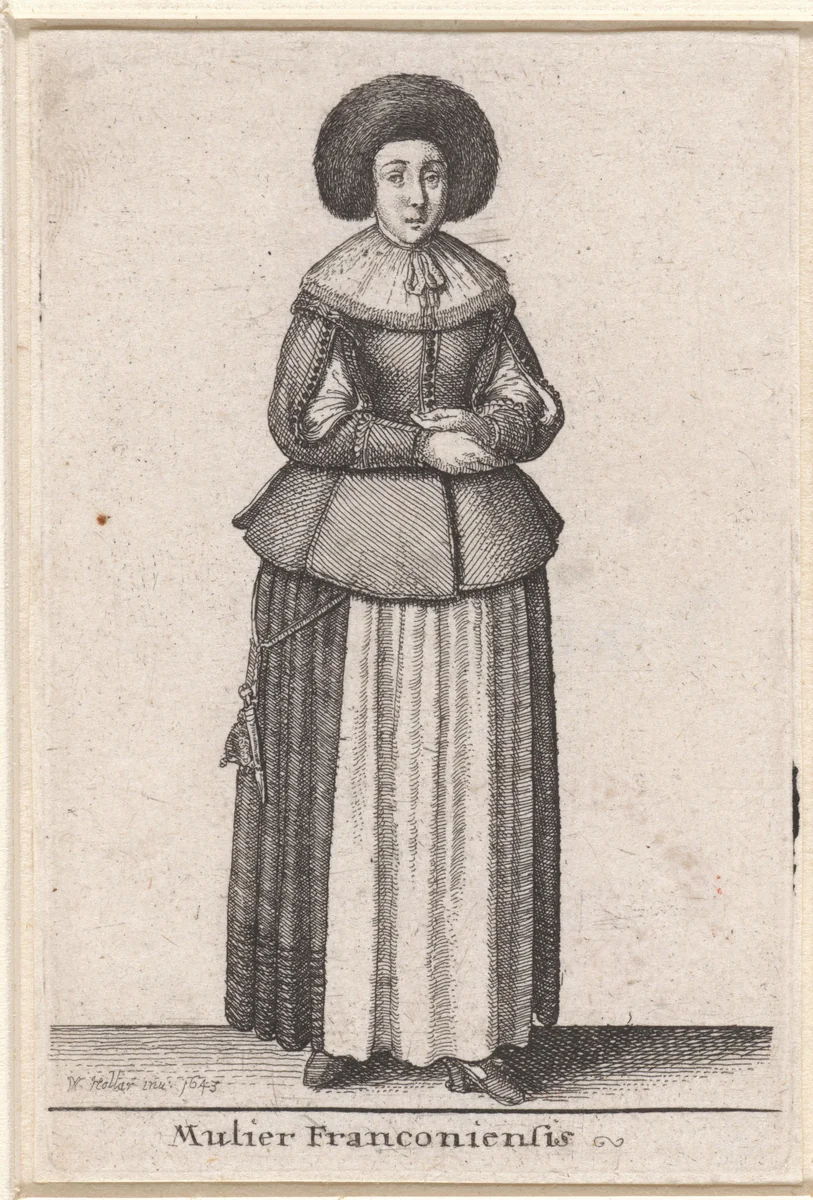 Mulier Franconiensis by Wenceslaus Hollar, print, 1643