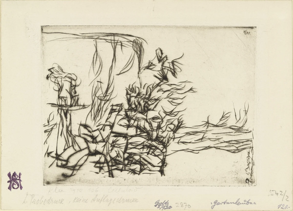 Garden (Garten) by Paul Klee, print, 1910