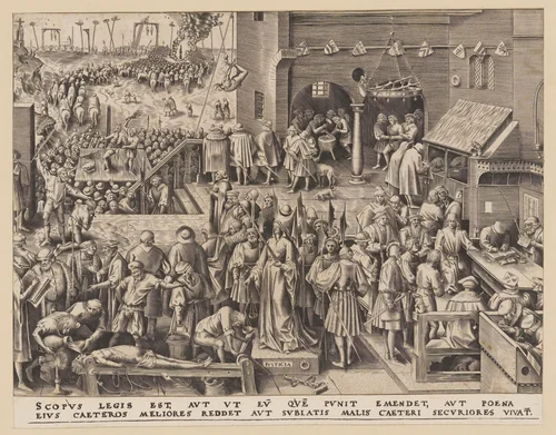 Justice, from The Seven Virtues by Philip Galle, print, 1559