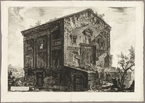 View of the Temple of the Camenae, from Views of Rome by Giovanni Battista Piranesi, print, 1773