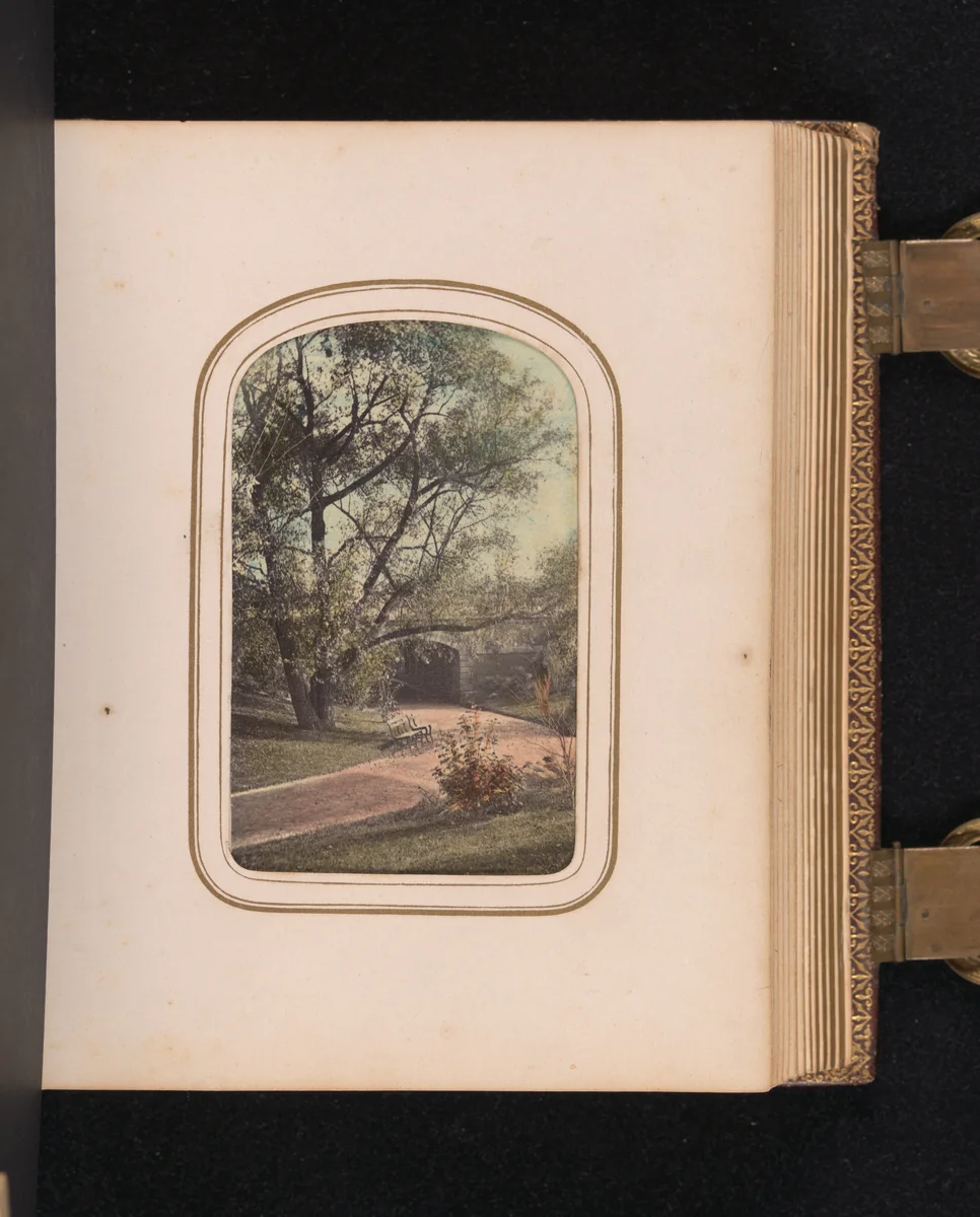 [Carte-de-visite Album of Central Park Views] by Stacy, book, 1860-1869