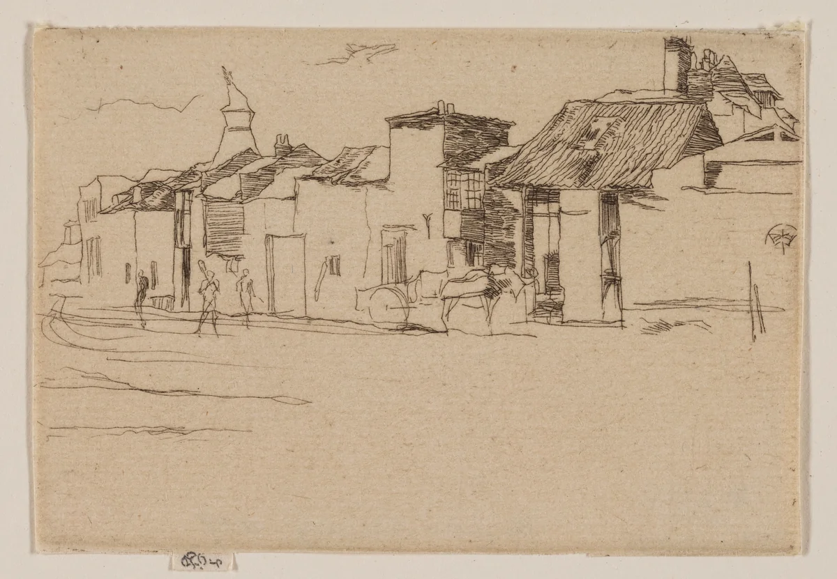 The Old Swan Brewery, Chelsea by James McNeill Whistler, print, 1872-1873