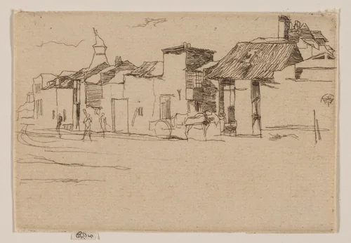 The Old Swan Brewery, Chelsea by James McNeill Whistler, print, 1872-1873