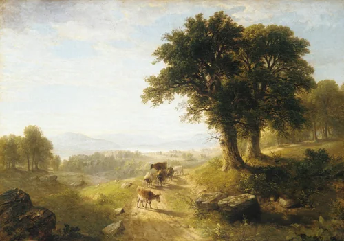 River Scene by Asher Brown Durand, artwork, 1854
