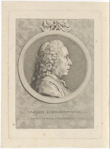 Le Marque Scipion Maffei by Pariset, print, 1750