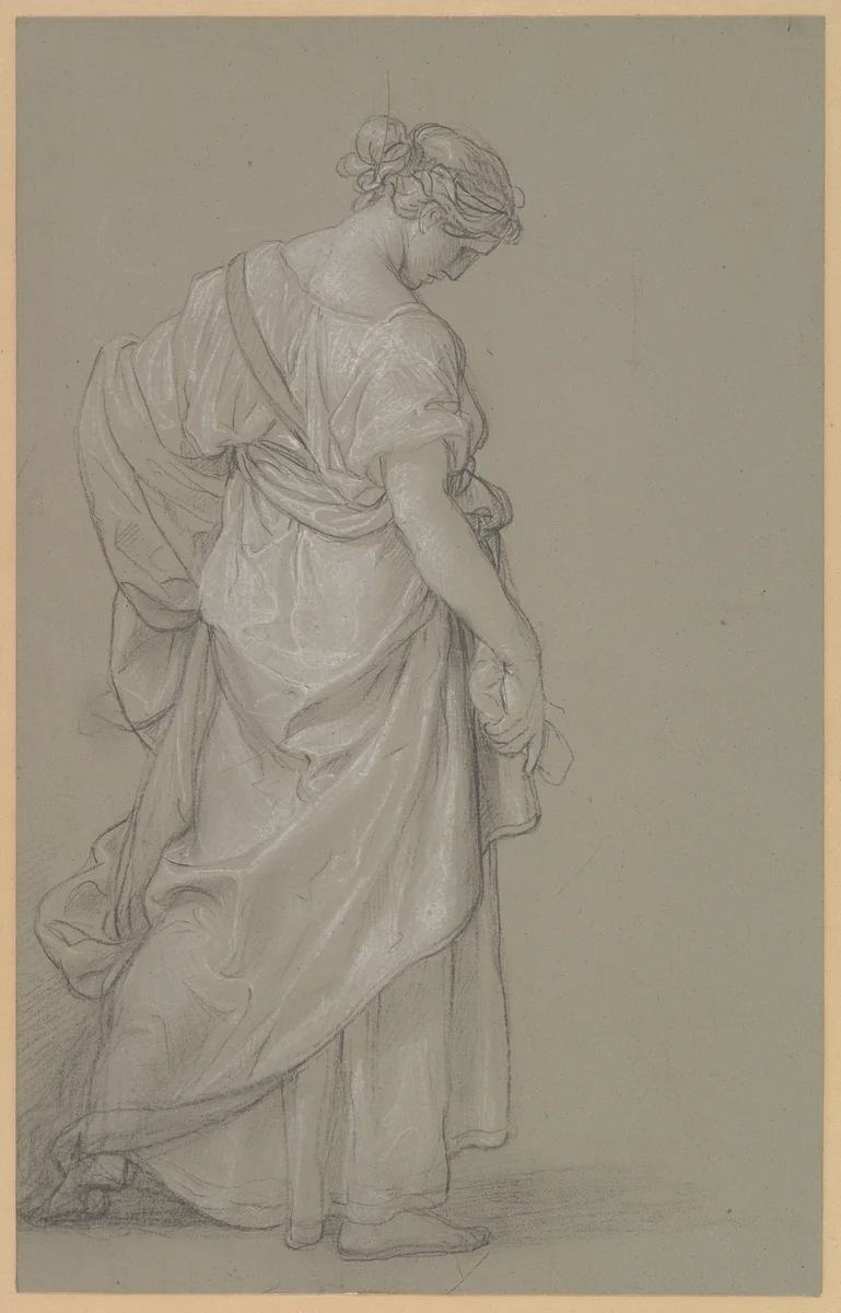 Study of a Standing Woman by Angelica Kauffmann, drawing, 1792-1796