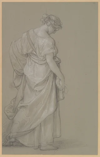 Study of a Standing Woman by Angelica Kauffmann, drawing, 1792-1796