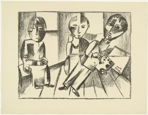 In the Studio (Im Atelier) from the periodical Kündung, vol. 1, no. 2 (February 1921) by Lasar Segall, periodical, 1921