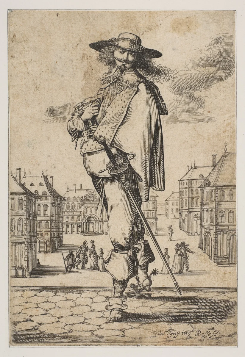 Gentleman with a Sword by Abraham Bosse, print, 1629